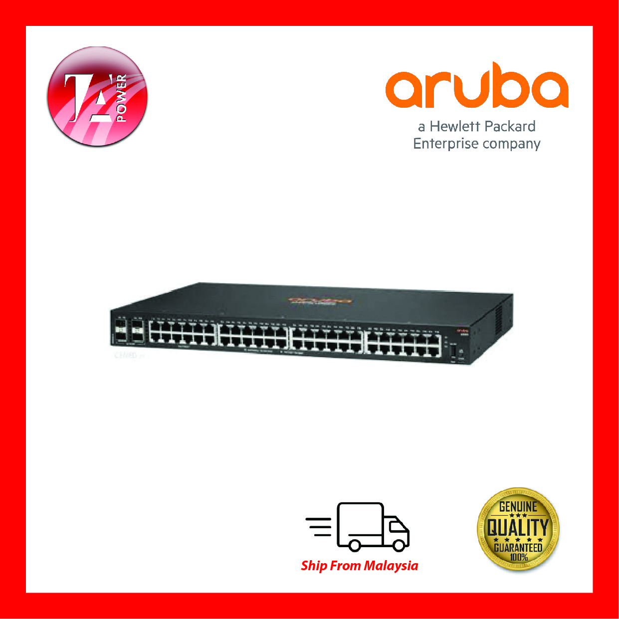 [limited Stock] Aruba 6000 48g 4sfp Swch (r8n86a#are) - Ta Power